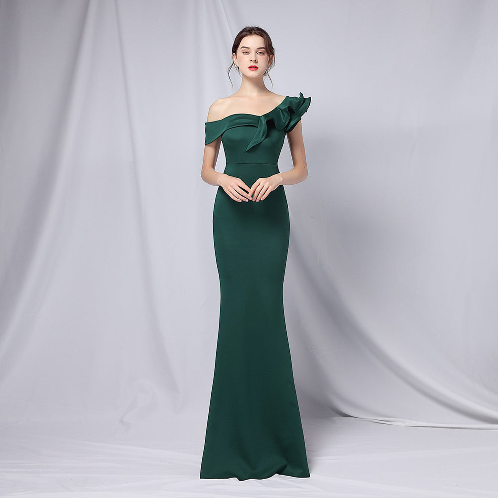 Delana Elegant Formal One Shoulder Dress - Lady Occasions