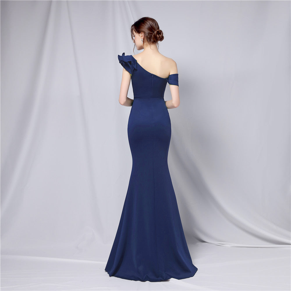 Delana Elegant Formal One Shoulder Dress - Lady Occasions