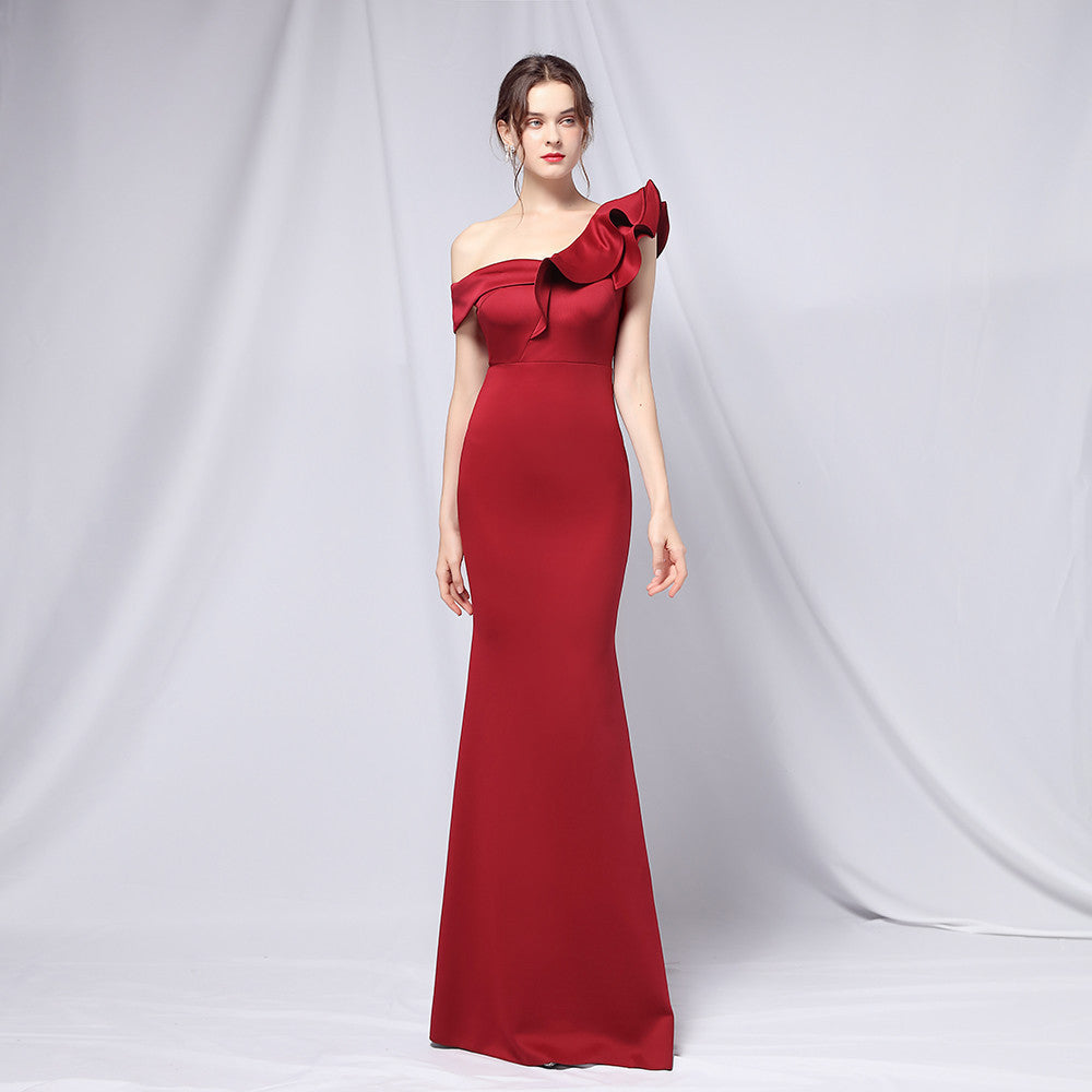 Delana Elegant Formal One Shoulder Dress - Lady Occasions