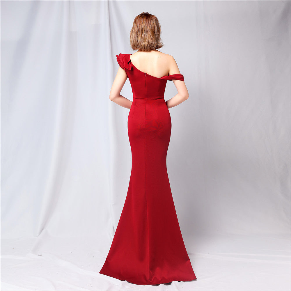 Delana Elegant Formal One Shoulder Dress - Lady Occasions