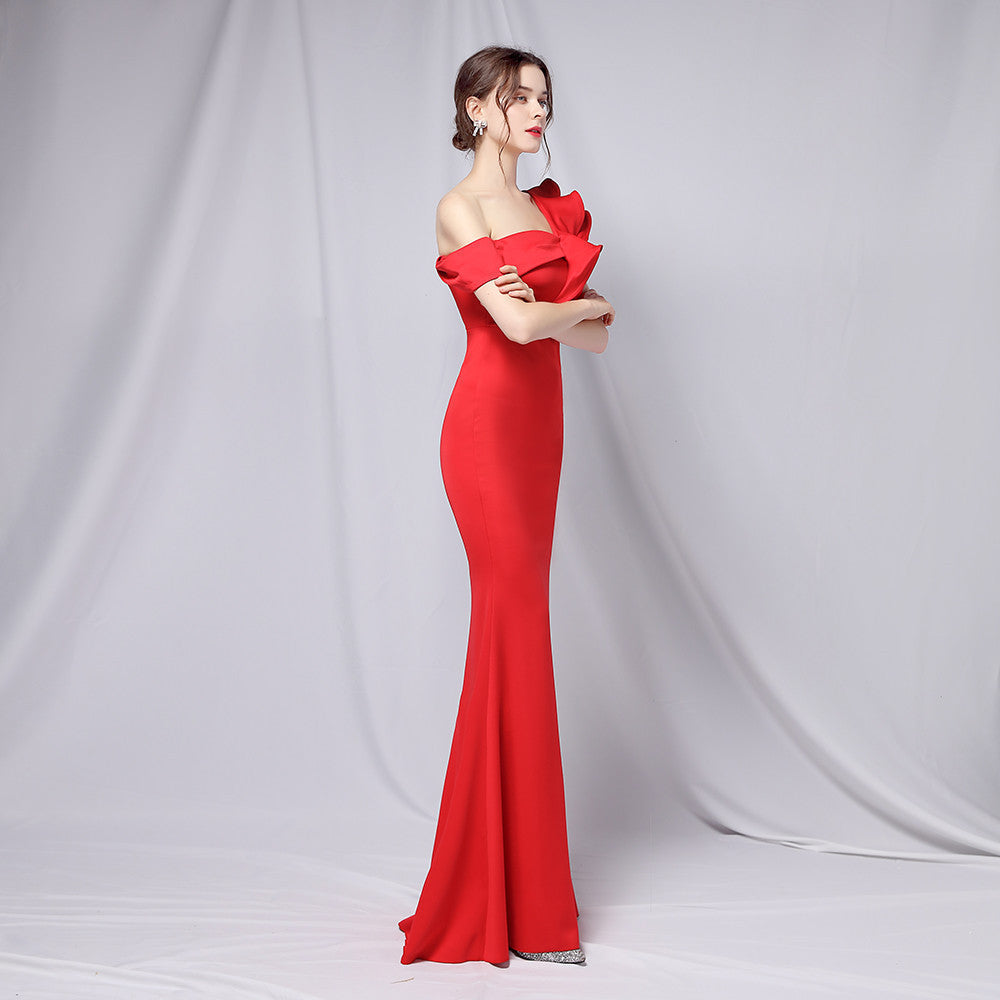 Delana Elegant Formal One Shoulder Dress - Lady Occasions