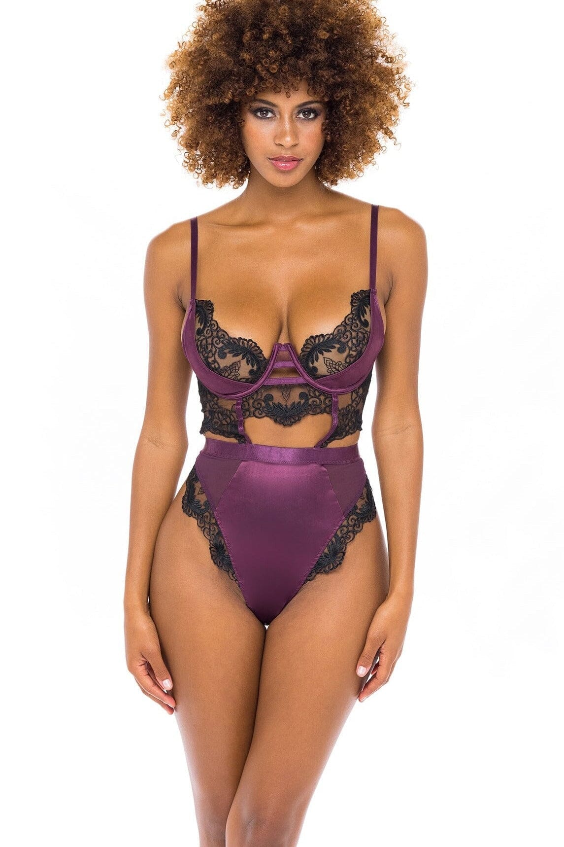 Underwire Teddy With Thong Back