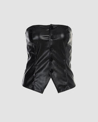 Etiquette Pleather Tube Top