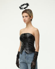 Etiquette Pleather Tube Top