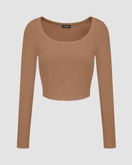 Esshall Scoop Neck Cropped Top