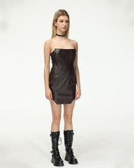 Equestrianess Corset Pleather Tube Dress