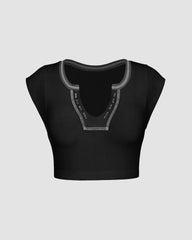 Effortless Flesh Cropped Top