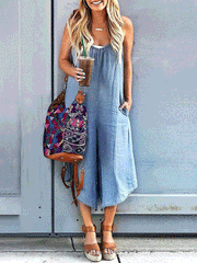 Loose Sling Pocket Wide-Leg Jumpsuit