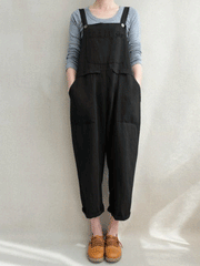 Fashion Pocket Suspenders Jumpsuit