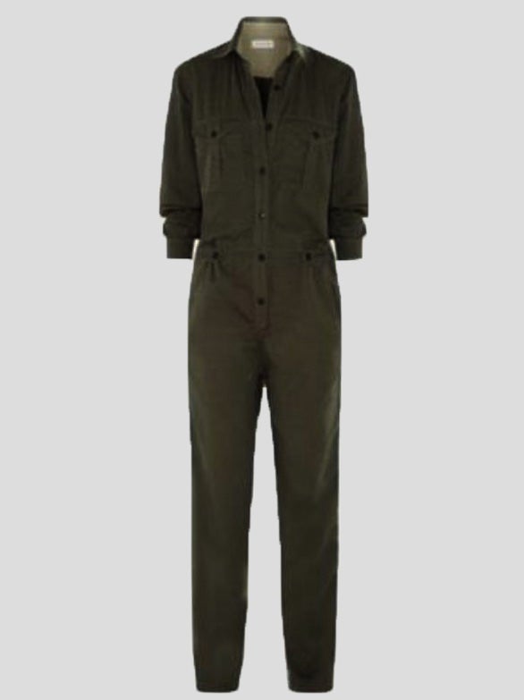 Lapel Pocket Button Long Sleeve Cargo Jumpsuits