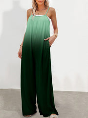 Loose Gradation Pocket Wide-Leg Jumpsuit